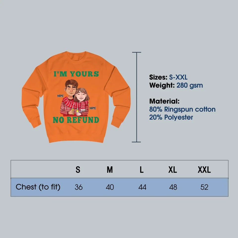 No Refund Sweatshirt_Orange